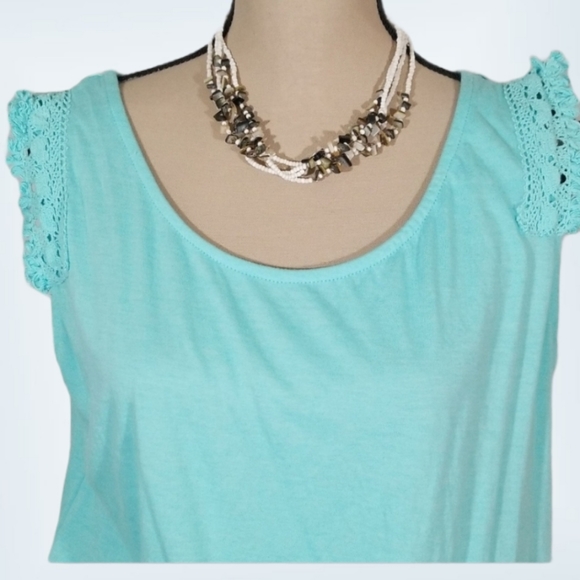 Pacifica beach tunic blue coverup. Size L NWT! - Picture 2 of 8